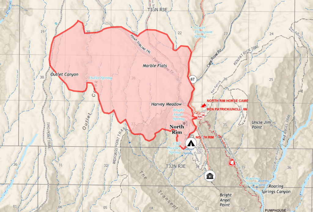 grand canyon north rim fire